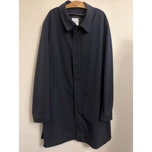 Sanyo New York Mens Midnight Navy Car Coat with Removable Quilted Liner 54 XL